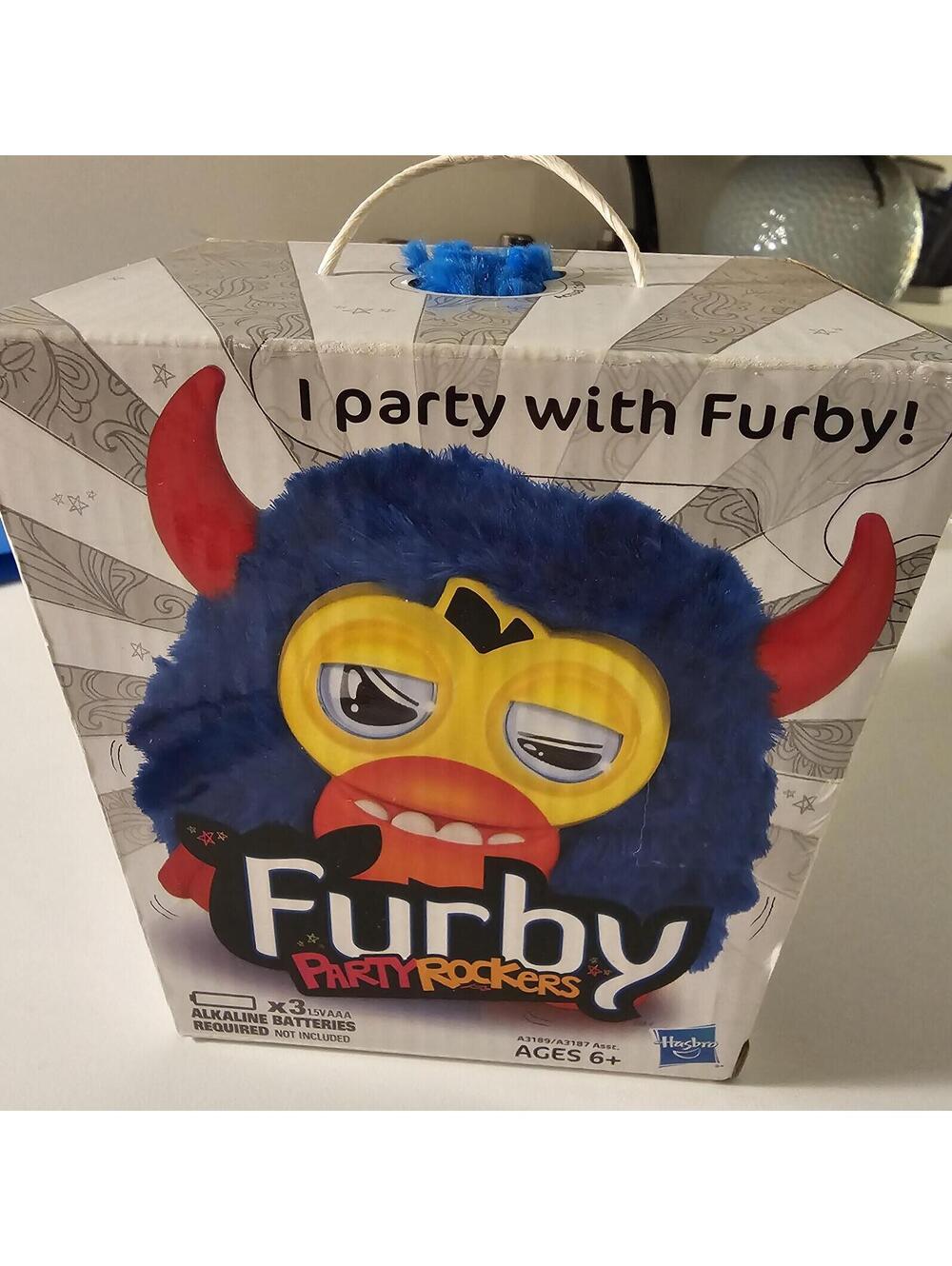 NWT Furby Party Rockers Blue & Yellow Sealed Hasbro
